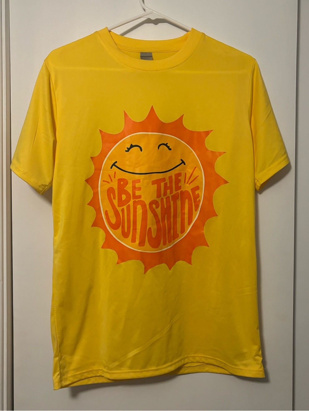 Women's Yellow 'Be The Sunshine' Short Sleeve Graphic Tee